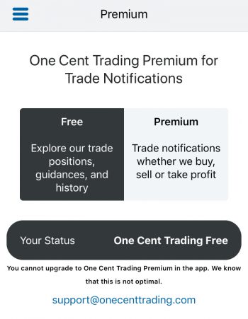 One Cent Trading Premium